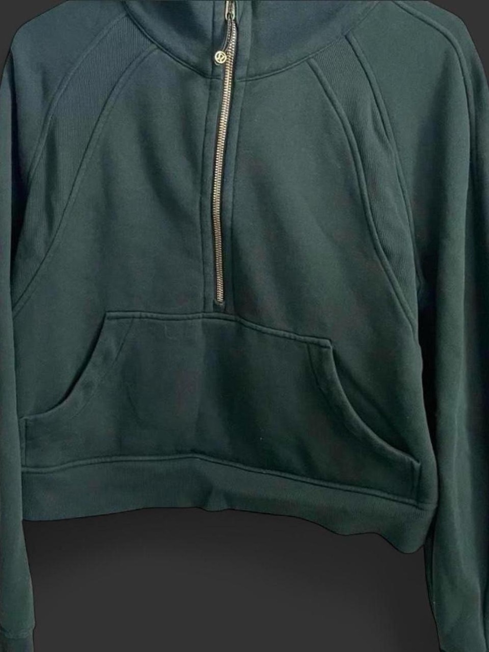 lululemon athletica Dark Green Half‑Zip Pullover Hoodie